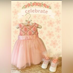 Beautiful Pink Shimmering Centerpiece For Baby Shower, Little Girls Birthday